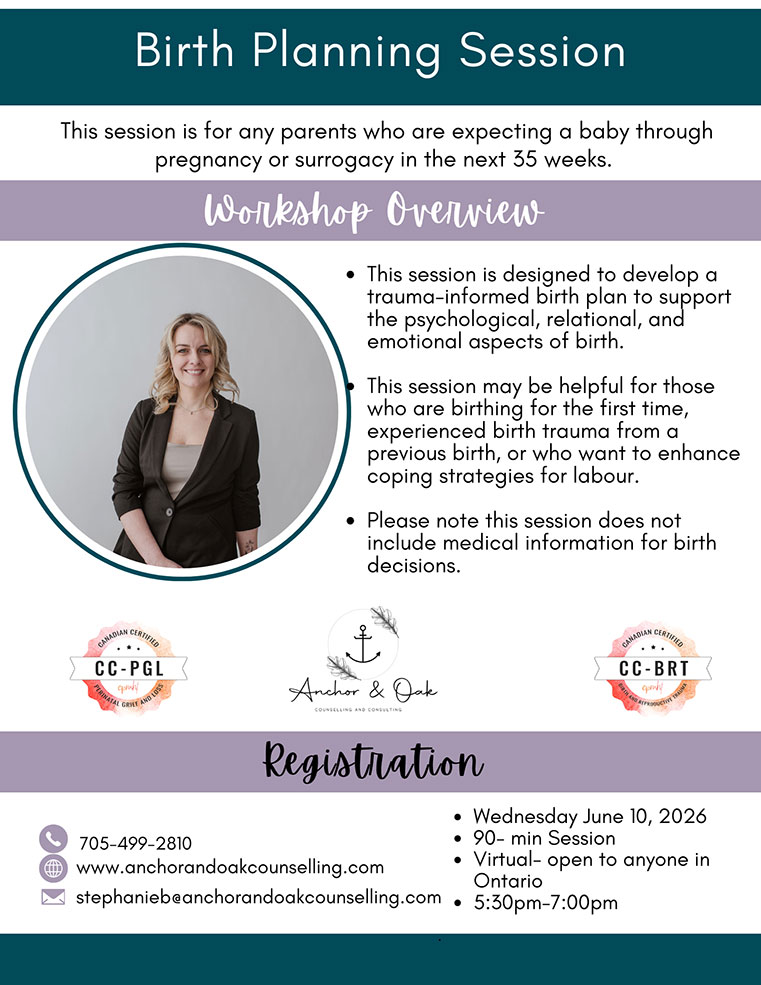 Birth planning session poster